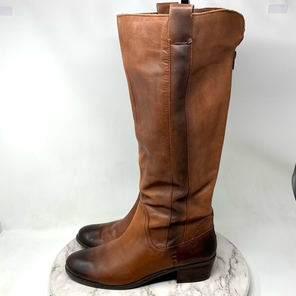 Arturo Chiang Georgex Leather Knee-High Boots 10 Rustic Bohemian Classic Preppy - Picture 3 of 16